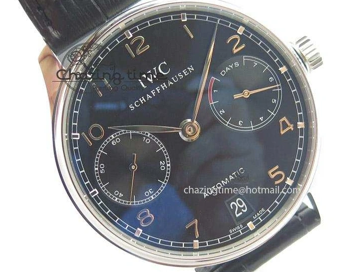 MIROTIME 0109 Portuguese Real PR IW500703 ZF 1:1 Best Edition On Black Leather Strap A Durable 7370